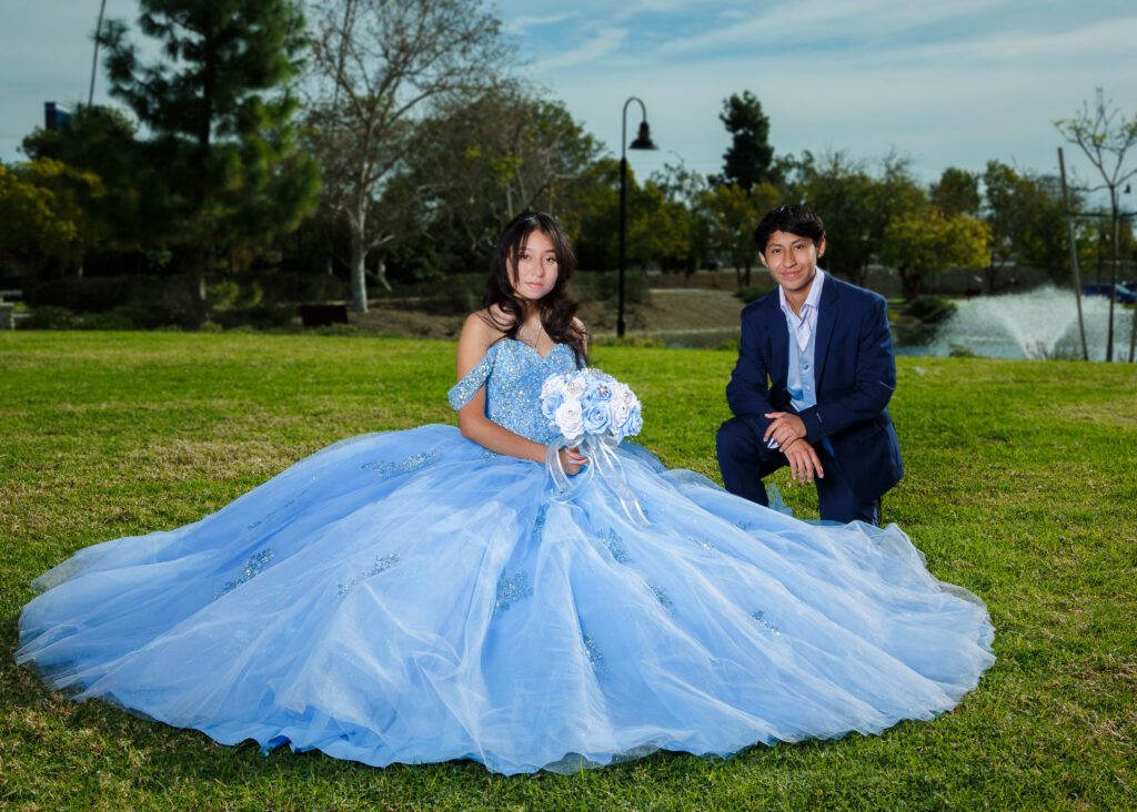 Quinceañera y Chambelán Fotografía en el Parque Los Angeles